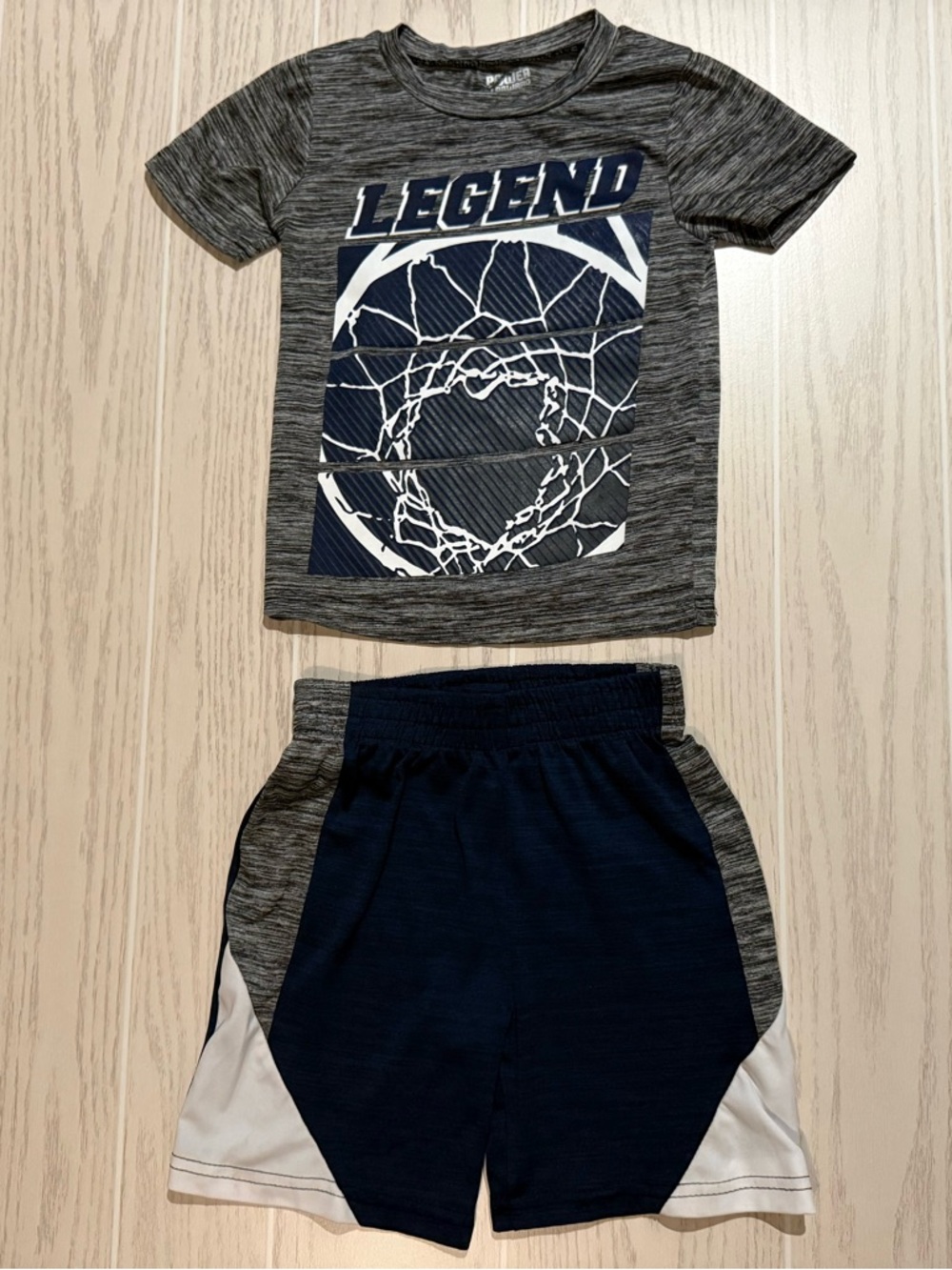 Power Forward Boys Size 4 Basketball Athletic Shirt & Shorts‎ Set